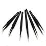 Precision Tweezers Set, 6 PCS Anti-Static Stainless Steel Tweezers Kit, Non-magnetic and Multi-standard Stainless Steel Tweezers for Lab, Electronics, Jewelry and Detailed Work
