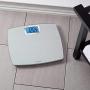 Taylor 500 lb. Digital Extra Thin Bathroom Scale Extra-High Weight Tracking Carbon Tempered Glass (Silver)