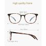ANRRI Blue Light Blocking Glasses Square Eyeglasses Frame Filter Blue Ray Computer Game Glasses