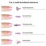 Electric Pedicure & Manicure Set Portable Nail Care Tool Box with 5 PCS Attachment for Grooming of Hands & Feet ZLiME (Purple)