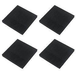 Quluxe 4 Pcs Black Rubber Pads Anti-Vibration Washer Mat, Anti-Vibration Rubber Pads for Air Conditioner, Electronic Equipment, Treadmill (4 × 4 × 0.4inch)