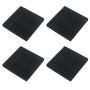 Quluxe 4 Pcs Black Rubber Pads Anti-Vibration Washer Mat, Anti-Vibration Rubber Pads for Air Conditioner, Electronic Equipment, Treadmill (4 × 4 × 0.4inch)