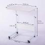 Laptop Cart 23.6'' Mobile Table Fancasa Movable Portable Adjustable Notebook Computer Stand with Wheels (White)