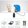 Electric Pencil Sharpener, Automatic Pencil Sharpener for NO. 2/Colored Pencils (6-8mm) with Auto Safe Feature, USB/Battery Operated in Classroom/Office Artist Students (Blue)