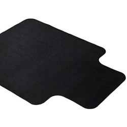 Office Chair Mat for Hardwood and Tile Floor with Lip, Black, Anti-Slip, Non-Curve, Under the Desk Mat Best for Rolling Chair and Computer Desk, 47x35 Non-Toxic and no BPA Plastic Protector
