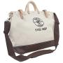 Klein Tools 5102-18SP Deluxe Canvas Tool Bag Made of Natural Canvas with 13 Interior Pockets and Detachable Shoulder Strap, 18-Inch