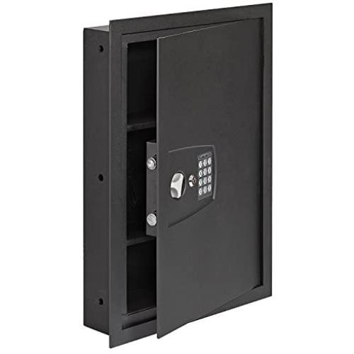 SnapSafe In Wall Gun Safe and Money Safe – This Hidden Safe Provides Security for your Firearms and Valuables, Keypad Entry – Fits Between 2 Wall Studs, Flush Mount – Ideal for Home or Office