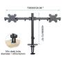 Suptek Dual Fully Adjustable Monitor Arm Stand Mount Fits Two Monitor Computer Screen 13-32 inch Up to 22lbs VESA 75 100 (MD94X2)