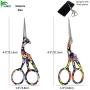 BIHRTC Pack of 2 Small Embroidery Scissors 4.5 Inch Bird Scissors Scissors Sewing Scissors Stainless Steel Sharp Scissors Shears for Cross Stitching Sewing Needlework Craft Office Needpoint