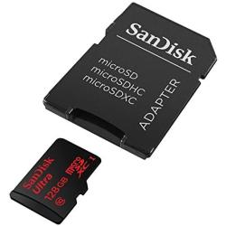 SanDisk Ultra 128GB microSDXC UHS-I Card with Adapter, Black, Standard Packaging (SDSQUNC-128G-GN6MA)