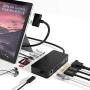 Surface Pro Dock for Surface Pro 4/5/6 Docking Station with HDMI, VGA, DP, RJ-45 Gigabit Ethernet Port, 3X USB 3.0 Ports, USB C Sync Port, Audio Out Port, SD/TF Card Reader, Micro USB Port