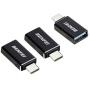 USB C to USB 3.0 Adapter, Benfei 3 Pack USB C to A Male to Female Adapter Compatible with MacBook 2018 2017 2016, Samsung Galaxy Note 8, Galaxy S8 S8+ S9, Google Pixel, Nexus, and More - Black