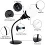 XYK 3X 4.5X Charged Magnifying Lamp, Folding Design with 2 LED Lights Magnifier, Hands Free Magnifying Glass with Light for Close Work, Reading, Workbench, Crafts, Hobbies