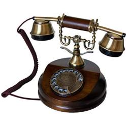 Opis 1921 Cable Model A: The Classic Style Wood and Metal Retro Telephone