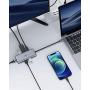 AUKEY USB C Hub Adapter, 6 in 1 Type C Hub with Ethernet Port 1000Mbps, 4K USB C to HDMI, 3 USB 3.0 Ports, 100W USB C PD Charging Thunderbolt 3, for MacBook Pro Air, Chromebook Pixel Laptop Phone