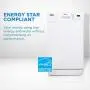 Danby 18 Inch Built in Dishwasher, 8 Place Settings, 6 Wash Cycles and 4 Temperature + Sanitize Option, Energy Star Rated with Low Water Consumption and Quiet Operation - White (DDW1804EW)