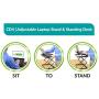 CD4 Laptop Standing Desk Converter Ergonomic Adjustable Height tilt Laptop Desk Stand sit Stand up Desktop Riser Topper for laptops Small Compact Portable Folding Lightweight with Mouse pad Small
