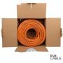 trueCABLE Cat6 Shielded Riser (CMR), 1000ft, Orange, 23AWG Solid Bare Copper, 550MHz, ETL Listed, Overall Foil Shield (FTP), Bulk Ethernet Cable