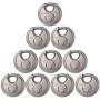 Stainless Steel disc Padlock with dust Cover, Keep Cylinder Clean, Keyway Protection 2-3/4''(70mm) Great for Truck, Trailer, Van, Outdoor and Other Tough Enviroment (10, Keyed Alike)