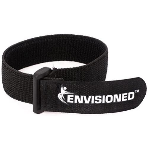 Elastic Reusable Cinch Straps 1''x30'' - 8 Pack - Hook and Loop - Plus 2 Free Bonus Reusable Cable Ties