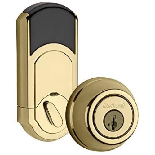 Kwikset 99100-061 910 S TRL ZW L03 SMT Deadbolt, Polished Brass