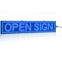 Leadleds K1696B Blue LED Sign Board Display Text Images Day Time, Fast Programmable By PC Software, Indoor Use for Storefront, Business, Car Windows, Bar