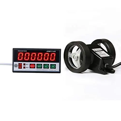 NGTENGLO Digital Length Meter Counter Length Measuring Wheels with Control Function Accuracy in 1 Millimeter 110-240VAC