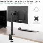 VIVO Single Monitor Adjustable Tilt Desk Mount Stand for 1 LCD Screen up to 27 inches STAND-V001C