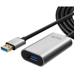 WEme USB 3.0 Active Extension Cable, 32 Feet 10 Meter USB 3.0 Extender Cord for Oculus VR, Xbox 360 Kinect, PlayStation with 5V2A Power Adapter, Aluminum