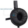 Call Center Noise Cancelling Corded Monaural Headset Headphone with Mic Microphone with USB Plug for Computer and Laptop, Volume Control and Mute Switch