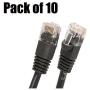 iMBAPrice 1 Cat5e Network Ethernet Patch Cable, 10 Pack, Black (IMBA-CAT5-01BK-10PK)