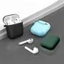 Compatible with AirPods Case Cover Silicone Protective Skin for Airpods Case 2&1 (2 Pack) Black/Midnight Green