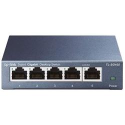 TP-Link TL-SG105 | 5 Port Gigabit Unmanaged Ethernet Network Switch, Ethernet Splitter | Plug & Play | Fanless Metal Design | Shielded Ports | Traffic Optimization | Limited Lifetime Protection