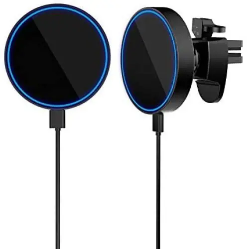 Magnetic Phone Car Mount, YOMITO Mag-Safe 15W Fast Wireless Car Charger, Compatible with iPhone 12/11/11 Pro/XS/Max/XR/ Samsung Galaxy Note20 & Qi Enabled Phone