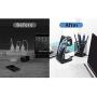 3 in 1 Wireless Charging Station, Phone Wireless Charger Stand Watch Charger Stand Compatible with iPhone 12 11 Pro Pro Max X XR XS 8 Samsung Galaxy S20+ S10 S9 iWatch 6/5/4/3/2 Airpods 2/Pro (Black)