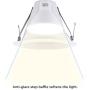 TORCHSTAR 12-Pack 6 Inch Recessed Can Light Trim, 5.51 Inch Air Tight Baffle Trim, Anti-Glare Self-Flanged Downlight Trim, for Max 75W PAR30, BR30, PAR38, BR40, A19 Bulbs & 6 Inch Housing Can