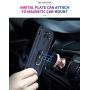YZOK LG Aristo 5 Case,with HD Screen Protector,LG Phoenix 5,LG Fortune 3,Risio 4 Case,[Military Grade] Ring Car Mount Kickstand Hybrid Hard PC Soft TPU Shockproof Protective Case for LG K8x (Blue)