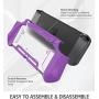 Mumba Dockable Case for Nintendo Switch TPU Grip Protective Cover Case Compatible with Nintendo Switch Console and Joy-Con Controller (Purple)