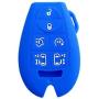 BAR Autotech Remote Key Silicone Rubber Keyless Entry Shell Case Fob and Key Skin Cover fit for Chrysler Town, Country Van, Dodge Grand Caravan, Volkswagen Routan (Blue)