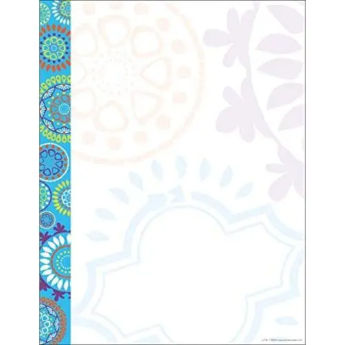 Barker Creek Designer Computer Paper, Moroccan, 8.5” x 11”, Decorative Printer Paper, Stationery, 50 Sheets per Pkg, Home, School and Office Supplies (734)