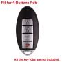 LemSa 2Pcs Rubber Silicone Remote Key Fob Cover Keyless Protector Bag Holder for Nissan Altima Maxima Murano Armada Gt-r Sentra Altima Rogue Pathfinder, Black/Red