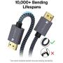 HDMI Cable 4K 10ft, iVANKY 18Gbps High Speed HDMI 2.0 Cable, 4K HDR, HDCP 2.2/1.4, 3D, 2160P, 1080P, Ethernet - Braided HDMI Cord 32AWG, Audio Return(ARC) Compatible UHD TV, Blu-ray, Monitor
