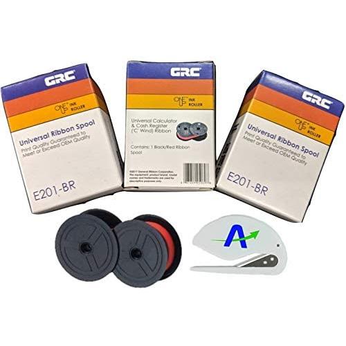 General Ribbon GRC Universal Ribbon E201-NTBR, Bundle of 3-Black/Red Ribbons, EPC/ERC