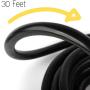 Houseables 50 Amp RV Extension Cord, Power Cords, 30 Feet Long, 1 Pack, Black, Yellow, SS2-50R Female Adaptor, 14-50P Male Plug, 50A Compatible, PVC, Electrical Cable, Wire, Charger, for Camper