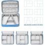 Emoly Electronic Organizer Travel, Universal Waterproof Carrying Case Cable Organizer Electronics Accessories Cases for USB Cables, Charger, Power Bank, Phone, E-Book Kindle, iPad or Tablet (Blue)