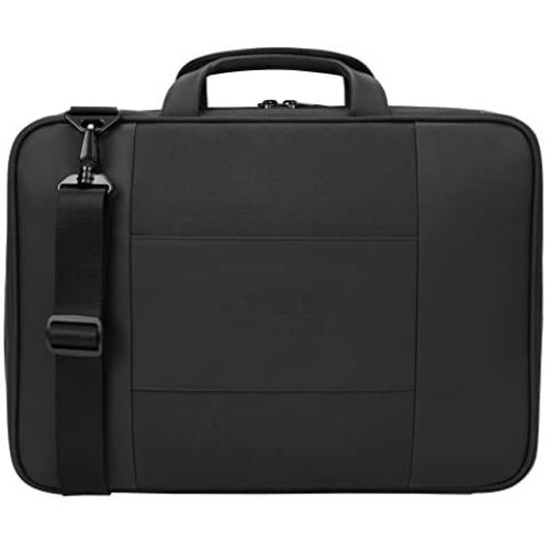 Targus Balance EcoSmart Briefcase Made from Recycled Weather Resistant & PVC-Free Material for Professional Commuter, Checkpoint-Friendly, Suspension Protection fits 15.6-Inch Laptop, Black (TBT918US)
