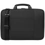 Targus Balance EcoSmart Briefcase Made from Recycled Weather Resistant & PVC-Free Material for Professional Commuter, Checkpoint-Friendly, Suspension Protection fits 15.6-Inch Laptop, Black (TBT918US)
