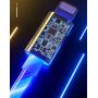 6ft LED Charger Cable, Light Up Visible Flowing Charger Charging Cord Compatible with Phone12 Plus/XS/XR/X/11/8 Plus / 8/7 Plus/6 Plus/5/5S(6FT, Blue)