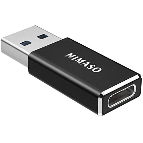 USB C to USB 3.0 Adapter, Nimaso USB C Female to USB Male Adapter, USB C 3.1 Gen 1 Adapter 5Gbps Compatible with iPhone 11 12 Pro Max, iPad 2020, Samsung Galaxy S21 S21+ S21 Ultra Note 10,Google Pixel