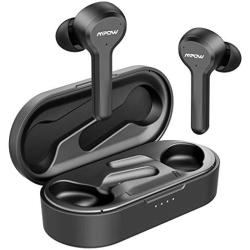 Wireless Earbuds,Mpow M9 4-mic Noise Cancelling CVC 8.0 True Wireless Bluetooth 5.0 Earphones in-Ear,Touch Control Stereo Bass Sport Headphones,40H Playing Time/USB-C/IPX8 Waterproof,Three modos,Black